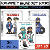 Community Helper Busy Books - Set #2: Teachers, Doctors, M