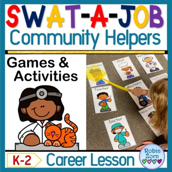 Preview of Community Helper Career Lesson, Games, & Activities  