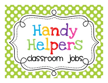 Community Helper Classroom Jobs by Mrs. C.C. | Teachers Pay Teachers