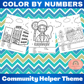 Preview of Community Helper Color by Numbers