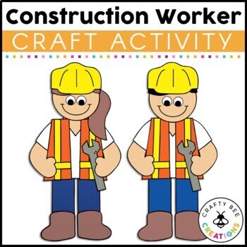 Preview of Community Helper Craft | Construction Worker | Career Day | Construction Theme