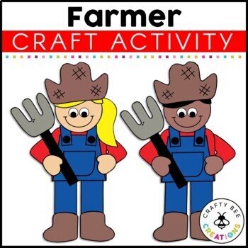 Preview of Community Helper Craft Farmer Farm Career Day Career Exploration Kindergarten