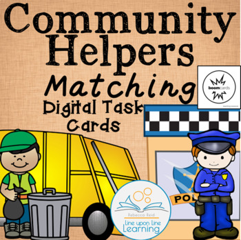 Preview of Community Helper Digital Task Cards