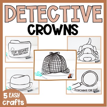 Preview of Mystery Unit Dramatic Play Hats Preschool Crafts Word Detective Activities