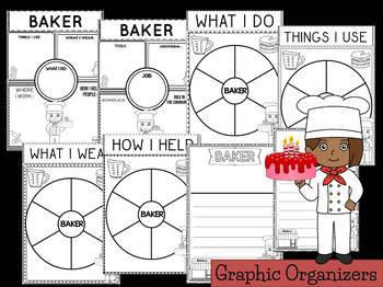 Preview of Community Helper Graphic Organizers / Worksheets: Baker