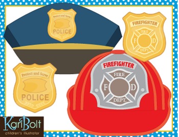 Preview of Community Helper Hats and Badges Craft - FREE