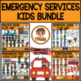 Community Helper Kids Clipart Bundle l Set 1: Emergency Se