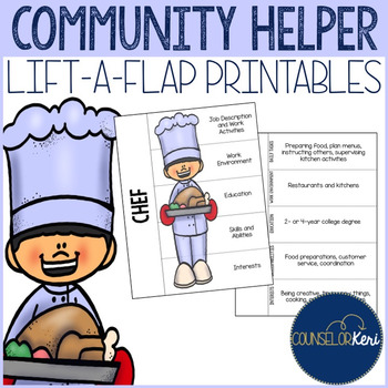 Preview of Community Helpers Lift-A-Flap Career Exploration Activity for Career Education