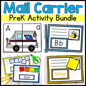 Preview of Community Helper Mail Carrier Preschool BUNDLE
