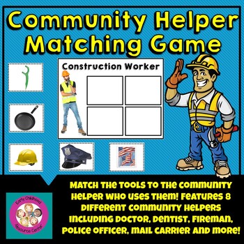 Preview of Community Helper Matching Game