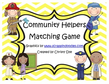 Preview of Community Helper Matching Game