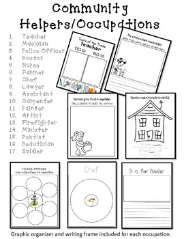 Preview of Community Helper & Occupations Packet (Kindergarten-1st Social Studies)
