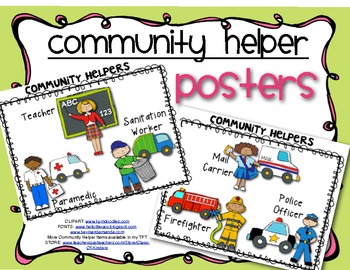 Preview of Community Helper POSTERS/Set of 2