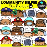 Community Helper Peekers 4 Clip Art Set {Educlips Clipart}