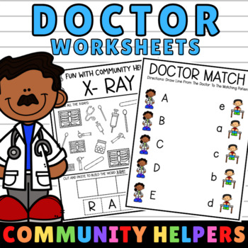 bundle doctor theme printable activities community helpers by preschool packets