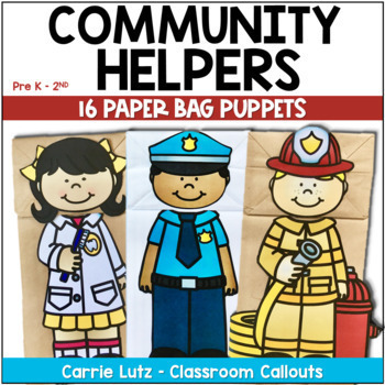 Preview of Community Helper Craft | Career Day Puppets