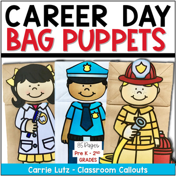 Preview of Community Helpers Activities | Paper Bag Craft | Career Day Puppets