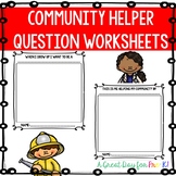 Community Helper Question Worksheets