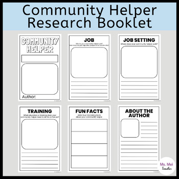 Preview of Community Helper Research Booklet/Flip Book - Non-Fiction Research Project
