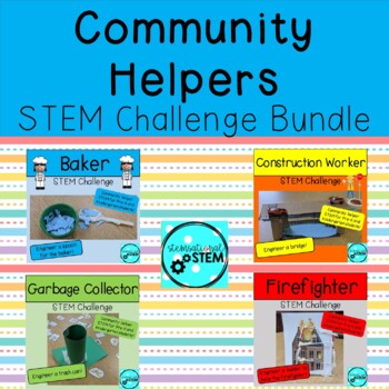 Preview of Community Helper STEM Challenge Bundle