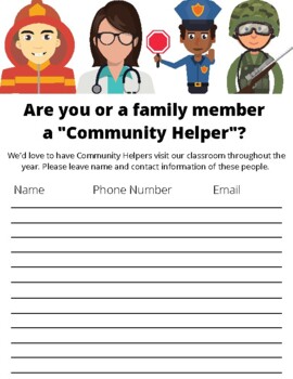 Preview of Community Helper Signup
