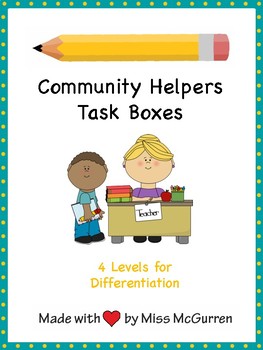 Preview of Community Helper Task Boxes