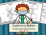 Community Helper Tools Label It & Puzzle Parts Activity (S