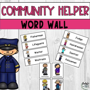 Community Helper Word Wall Words Activity Cards by Relate to Educate