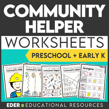 Preview of Community Helper Worksheets for Preschoolers | Community Helper-themed Printable