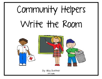 Preview of Community Helper Write the Room Literacy Center