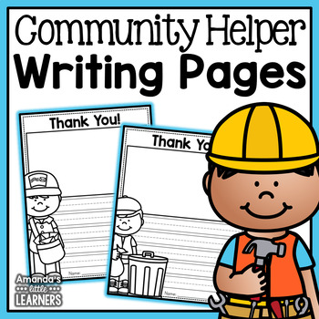 Preview of Community Helper Writing Pages - Thank You Notes