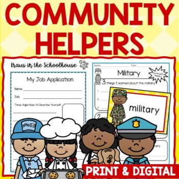 Preview of Community Helpers | Careers | Easel Activity Distance Learning