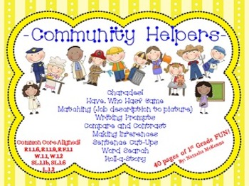 worksheets 1 grade community helpers free Aligned  TpT  Community Core  Helpers! Grade 1st Common