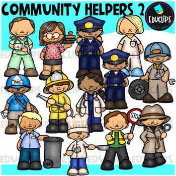 Preview of Community Helpers 2 Clip Art Set (Educlips Clipart)