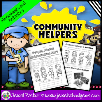 Preview of Community Helpers Activities and Worksheets | Labor Day Activities