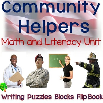 Preview of Community Helpers Math and Literacy Unit