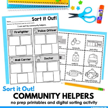Preview of Community Helpers Sort - Digital Version Included