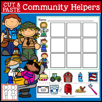 Preview of Community Helpers Cut and Paste