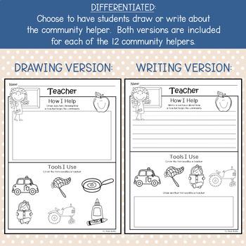 community helpers worksheets kindergarten by my study buddy tpt