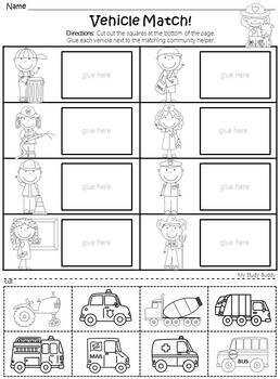 Community Helpers Worksheets (Kindergarten) by My Study Buddy | TpT