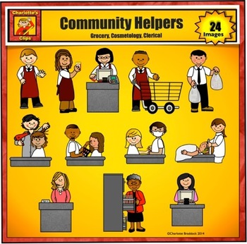 Preview of Community Helpers 5 - Grocery Store, Clerical, and Cosmetology
