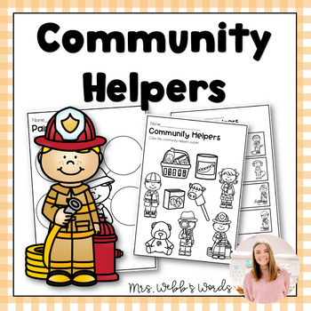 Preview of Community Helpers Worksheets and Activities for Kindergarten