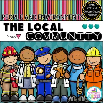 Preview of The Local Community & Community Helpers -Distance Learning (Google Slides & PDF)