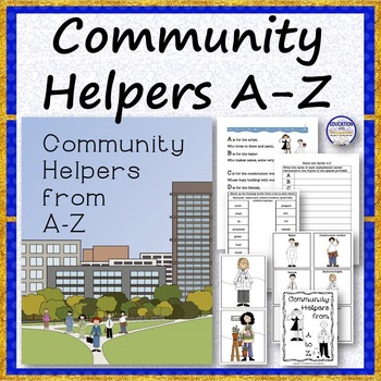 Preview of COMMUNITY HELPERS A to Z Rhyme Set