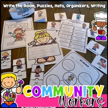 Preview of Community Helpers Activities Career Week Jobs Worksheets Crafts