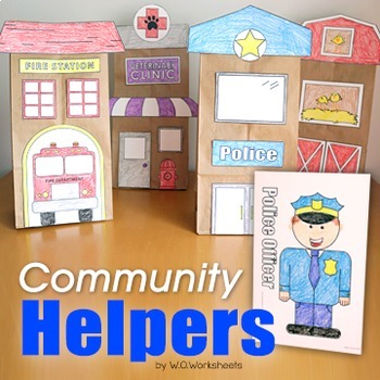 Community Helpers Activity Craft by WOWorksheets | TpT