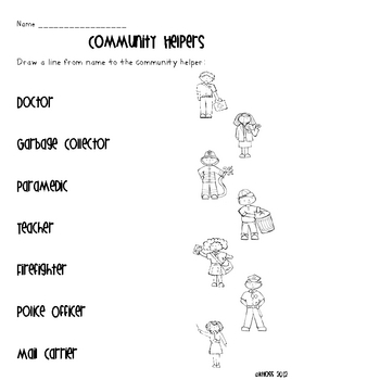 community helpers activity sheets teaching resources tpt