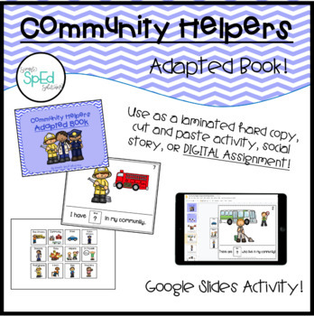 Preview of Community Helpers! Adapted Book *Digital Version!*