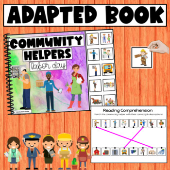 Preview of Community Helpers Adapted Book for Special Education - Labor Day Activity
