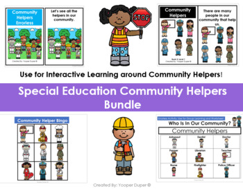 Preview of Special Education Community Helpers Bundle